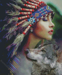 Aesthetic Native Woman Diamond Painting
