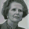Black And White Margaret Thatcher Diamond Painting