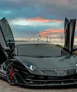 Black Lamborghini Diamond Painting