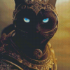 Black Warrior Cat Diamond Painting