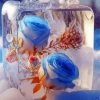 Blue Frozen Roses Diamond Painting