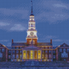 Colby College At Night Diamond Painting