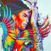 Colorful Abstract Parrot Woman Diamond Painting