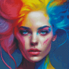 Colorful Lady Diamond Painting