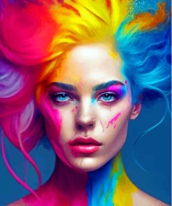 Colorful Lady Diamond Painting