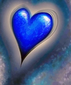 Cool Blue Heart Diamond Painting