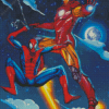 Cool Iron Man And Spiderman Diamond Painting