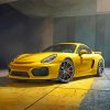Cool Yellow Porsche Car Diamond Painting