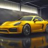 Cool Yellow Porsche Diamond Painting