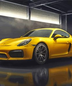 Cool Yellow Porsche Diamond Painting