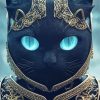 Cool Black Warrior Cat Diamond Painting