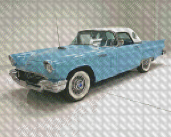 Cyan 1957 Thunderbird Diamond painting