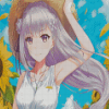 Emilia With Sunflowers Re Zero Diamond Painting