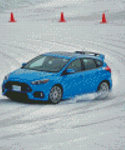 Ford Focus In The Snow Diamond Painting