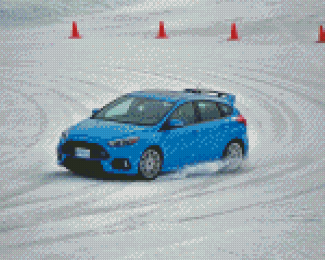 Ford Focus In The Snow Diamond Painting