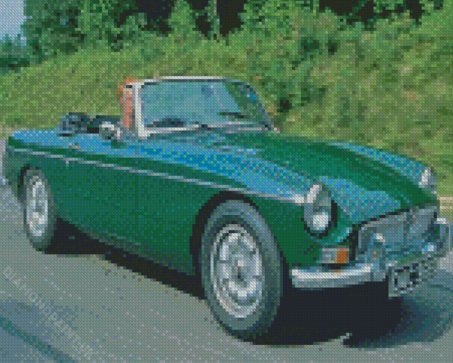 Green Mg Roadster Diamond Painting