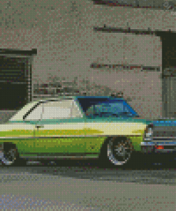 Green Classic Chevy 2 Car Diamond Painting