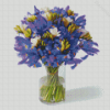 Irises Bouquet In Vase Diamond Painting