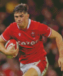 Louis Rees Zammit Wales Rugby Player Diamond Painting