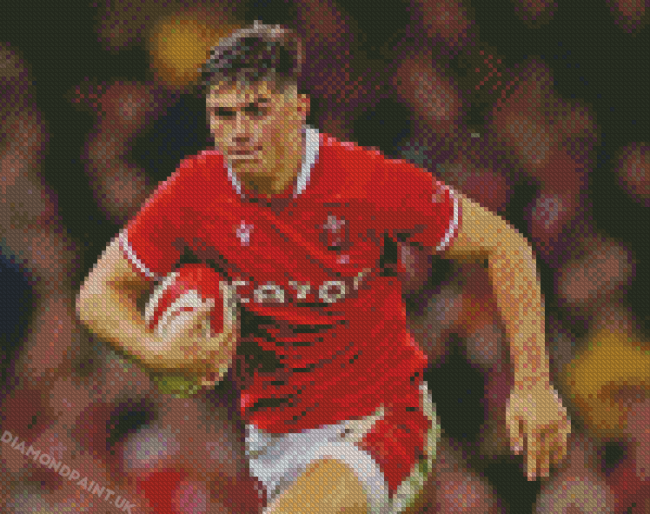 Louis Rees Zammit Wales Rugby Player Diamond Painting