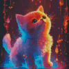 Neon Cat Diamond Painting