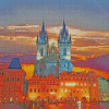 Old Town Square In Prague At Night Diamond Painting