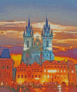 Old Town Square In Prague At Night Diamond Painting