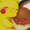 Pikachu And Eevee Pokemon Go Video Game Diamond Painting