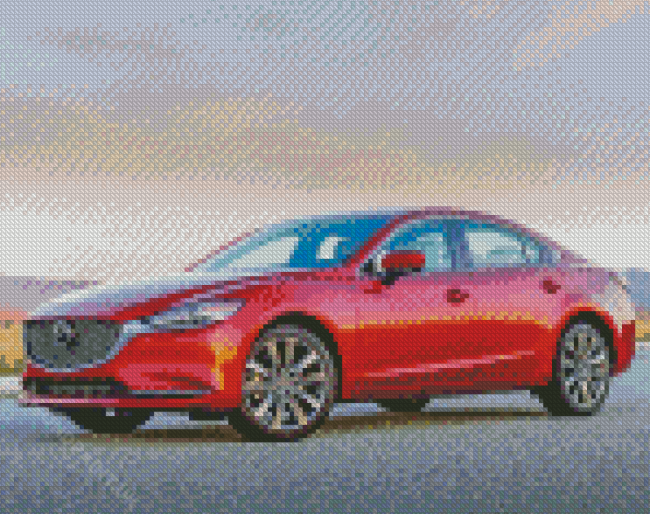 Red Mazda 6 Diamond Painting