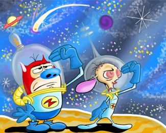 Ren And Stimpy Space Cadets Diamond Painting