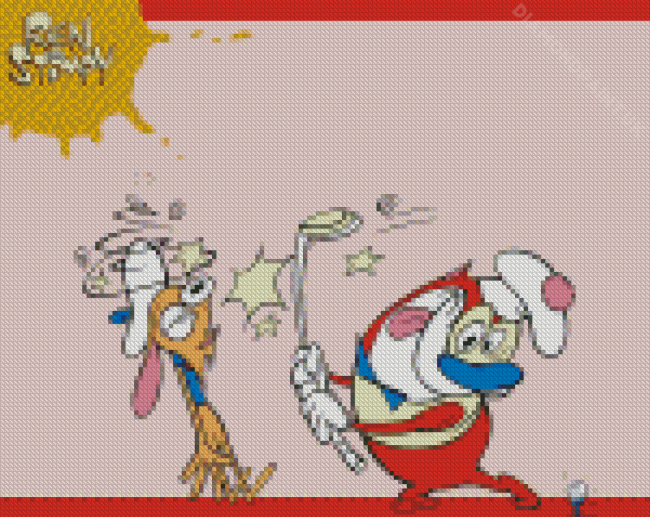 Ren And Stimpy Art Diamond Painting