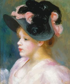 Vintage Lady With Black Hat Diamond Painting