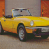 Yellow Spitfire Car Diamond Painting