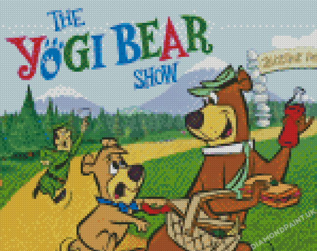 Yogi Bear Cartoon Poster Diamond Painting