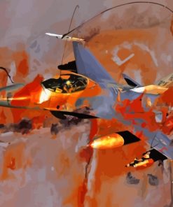 Abstract F16 Fighting Falcon Art Diamond Painting