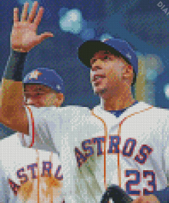 Astros Michael Brantley Player Left Fielder Diamond Painting