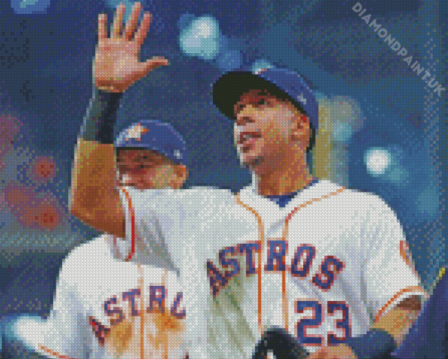 Astros Michael Brantley Player Left Fielder Diamond Painting