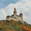 Autumn Marksburg Castle Germany Diamond Painting