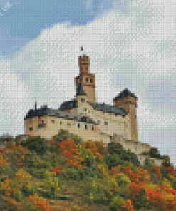 Autumn Marksburg Castle Germany Diamond Painting