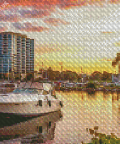 Barrie City At Sunset Diamond Painting