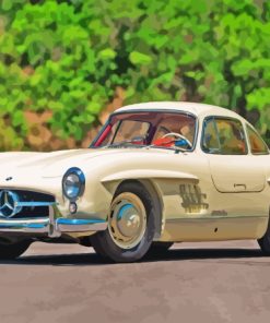 Beige Mercedes Sl 300 Diamond Painting