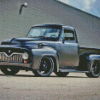 Black 1955 Ford Pickup Truck Diamond Painting