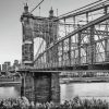 Black And White Roebling Bridge Diamodn Painting