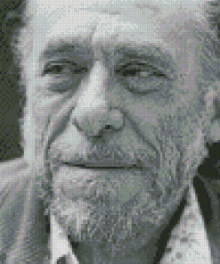 Black And White American Poet Charles Bukowski Diamond Painting