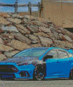 Blue Ford RS Sport Car Diamond Painting