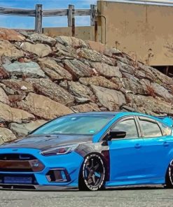 Blue Ford RS Sport Car Diamond Painting