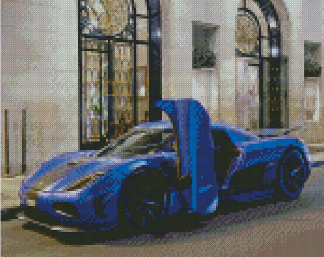 Blue Koenigsegg Agera Luxury Car Diamond Painting