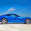 Blue Corvette Car Vehicle Diamond Painting