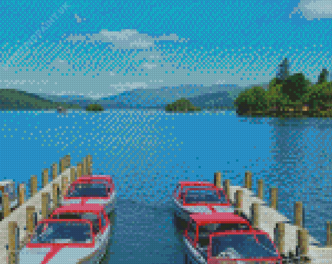 Bowness On Windermere Lake Diamond Painting