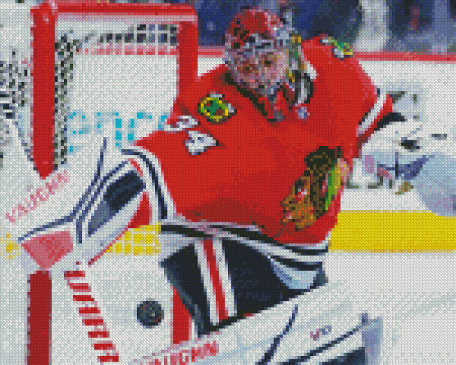 Chicago Blackhawks Goalie Player Diamond Painting